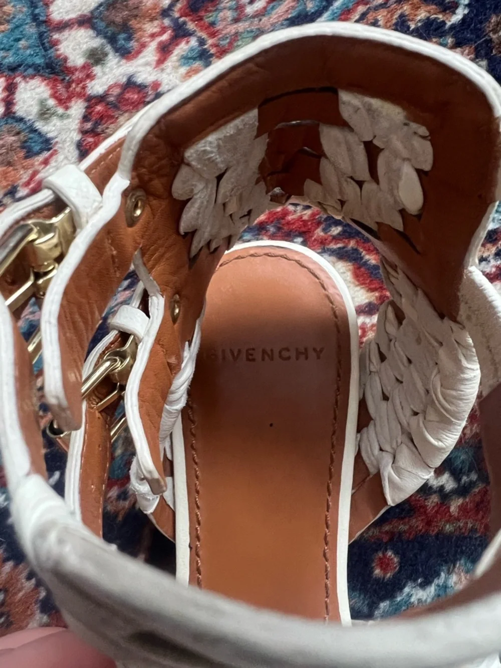 Givenchy White Braided Gladiator Sandals, size 36.5 - Picture 4 of 8